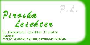 piroska leichter business card
